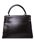 Kelly Retourne 28 Box Leather in Havana, back view